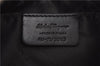 Authentic Ferragamo Gancini Canvas Leather Shoulder Hand Bag Purse Black 7668D