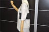 Authentic Ferragamo Gancini Canvas Leather Shoulder Hand Bag Purse Black 7668D