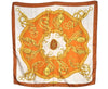 Authentic HERMES Carre 90 Scarf "Lift Profile" Silk Brown 7668I