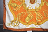 Authentic HERMES Carre 90 Scarf "Lift Profile" Silk Brown 7668I