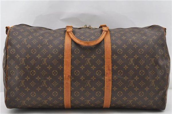 Auth LOUIS VUITTON Monogram Keepall Bandouliere 60 Boston Bag M41412 LV 7671C