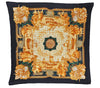 Authentic HERMES Pleats Scarf "AZVL EJOS" Silk Black Box 7671E