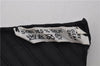 Authentic HERMES Pleats Scarf "AZVL EJOS" Silk Black Box 7671E