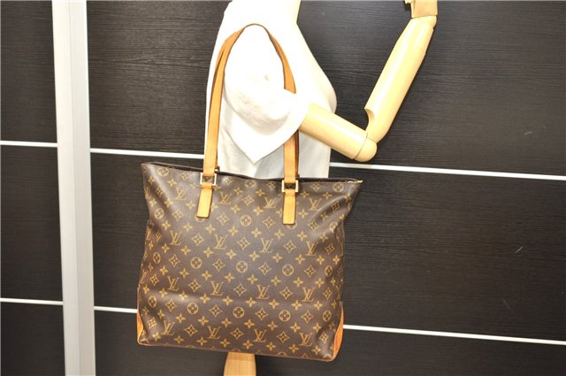 Authentic LOUIS VUITTON Monogram Cabas Mezzo Tote Bag M51151 LV 7672C