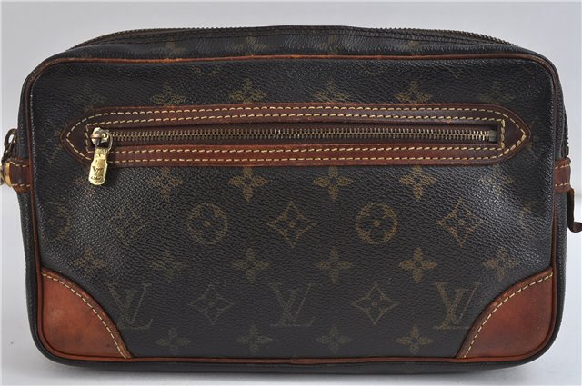 Auth LOUIS VUITTON Monogram Marly Dragonne GM Clutch Hand Bag M51825 LV 7673C