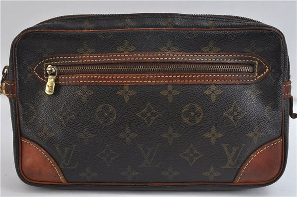 Auth LOUIS VUITTON Monogram Marly Dragonne GM Clutch Hand Bag M51825 LV 7673C