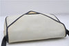 Authentic YVES SAINT LAURENT Shoulder Cross Body Bag PVC Leather White 7673D