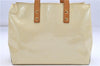 Authentic Louis Vuitton Vernis Reade PM Hand Bag Ivory White M91336 LV 7675D