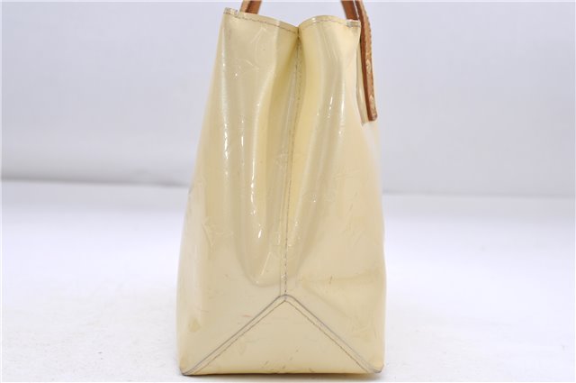 Authentic Louis Vuitton Vernis Reade PM Hand Bag Ivory White M91336 LV 7675D