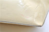 Authentic Louis Vuitton Vernis Reade PM Hand Bag Ivory White M91336 LV 7675D