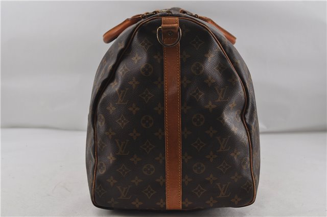 Auth Louis Vuitton Monogram Keepall Bandouliere 60 Boston Bag M41412 LV 7677D