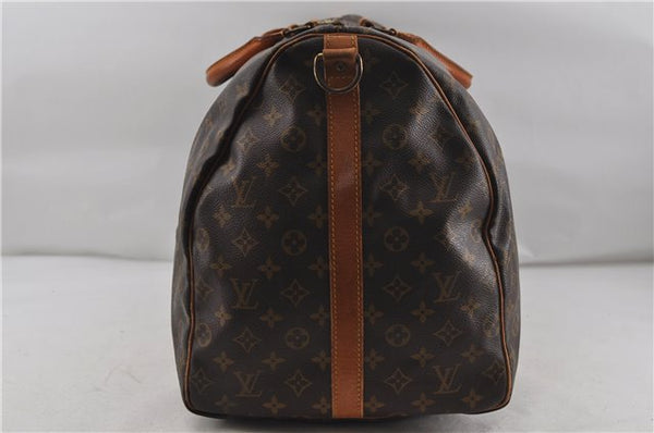 Auth Louis Vuitton Monogram Keepall Bandouliere 60 Boston Bag M41412 LV 7677D
