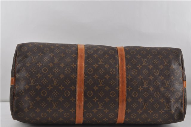 Auth Louis Vuitton Monogram Keepall Bandouliere 60 Boston Bag M41412 LV 7677D
