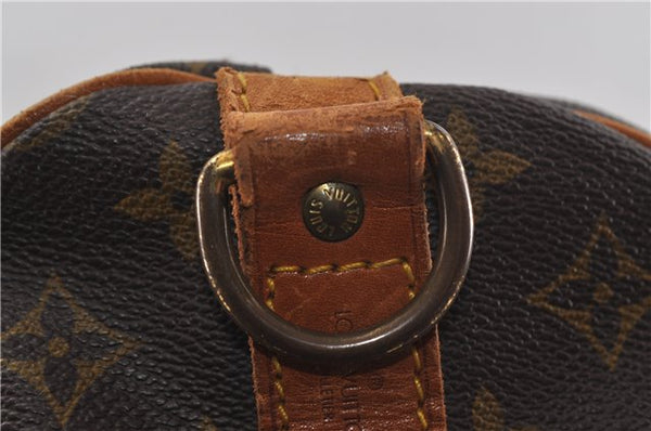 Auth Louis Vuitton Monogram Keepall Bandouliere 60 Boston Bag M41412 LV 7677D