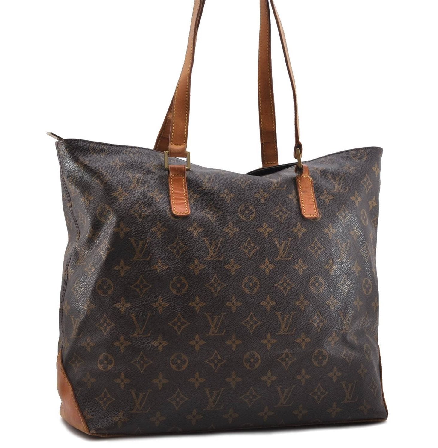 Authentic LOUIS VUITTON Monogram Cabas Mezzo Tote Bag M51151 LV 7680C