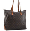 Authentic LOUIS VUITTON Monogram Cabas Mezzo Tote Bag M51151 LV 7680C