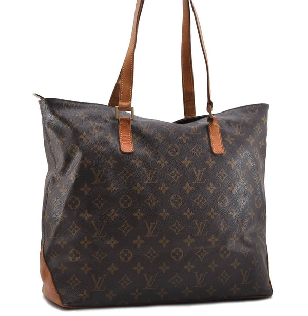 Authentic LOUIS VUITTON Monogram Cabas Mezzo Tote Bag M51151 LV 7680C
