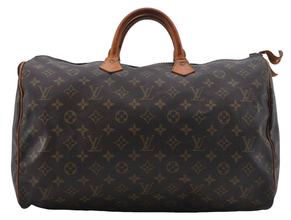 Authentic Louis Vuitton Monogram Speedy 40 Hand Boston Bag M41522 LV 7680D