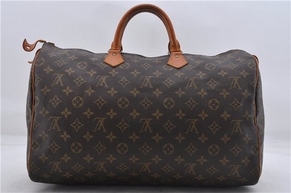 Authentic Louis Vuitton Monogram Speedy 40 Hand Boston Bag M41522 LV 7680D