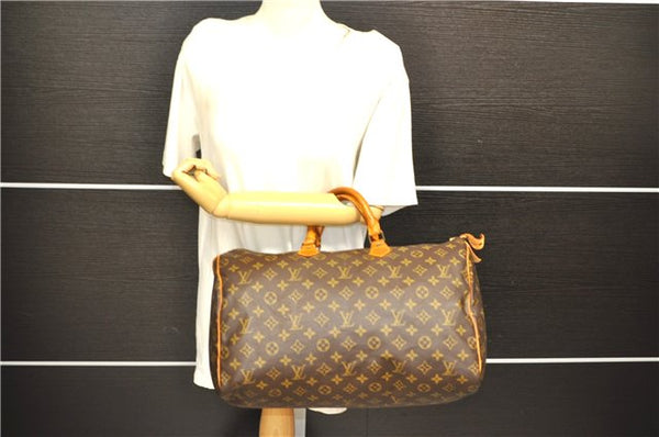 Authentic Louis Vuitton Monogram Speedy 40 Hand Boston Bag M41522 LV 7680D