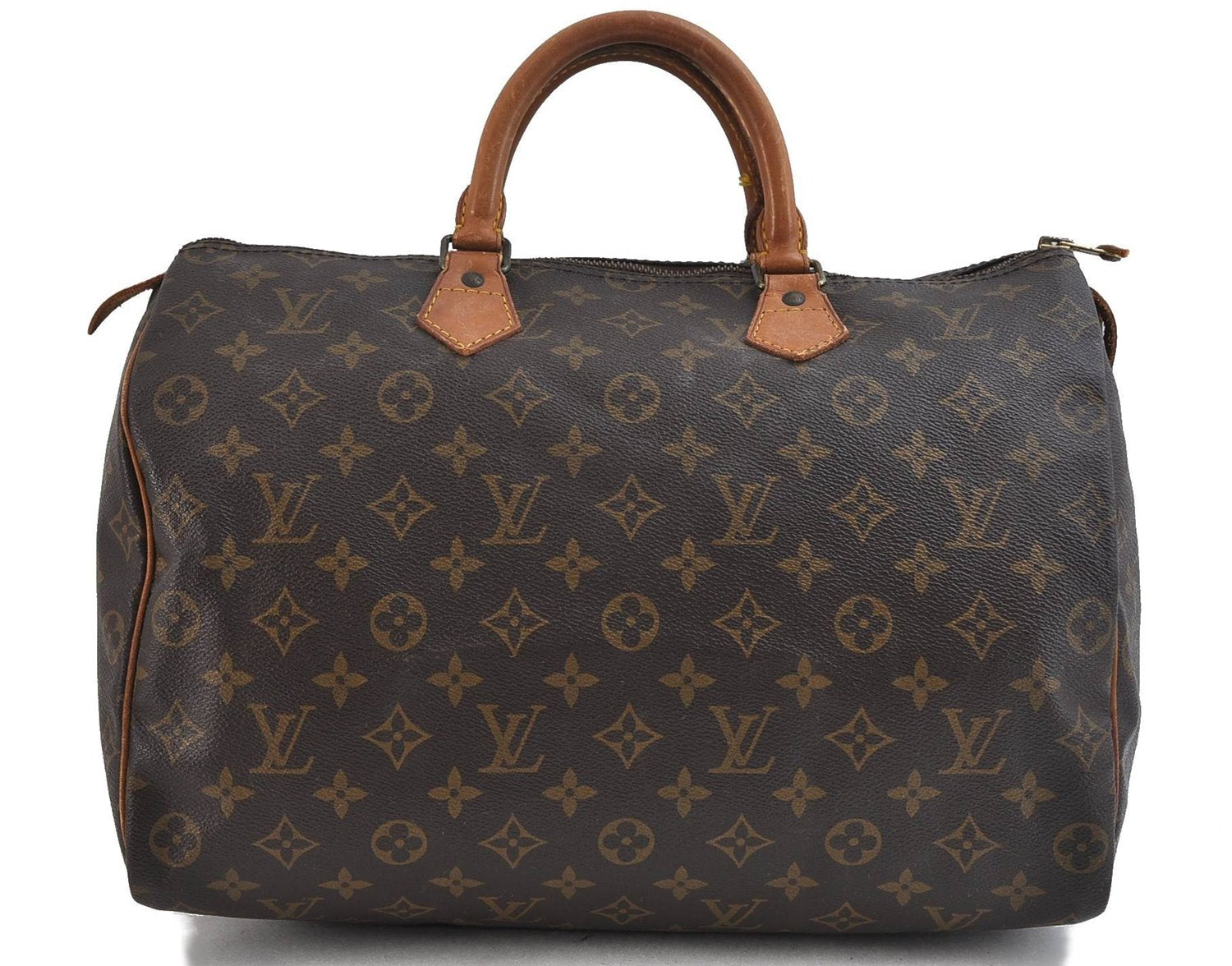 Authentic LOUIS VUITTON Monogram Speedy 35 Hand Bag M41524 LV 7683C