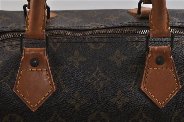 Authentic LOUIS VUITTON Monogram Speedy 35 Hand Bag M41524 LV 7683C