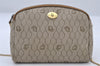 Authentic Christian Dior Honeycomb Chain Shoulder Bag PVC Leather Beige 7683I