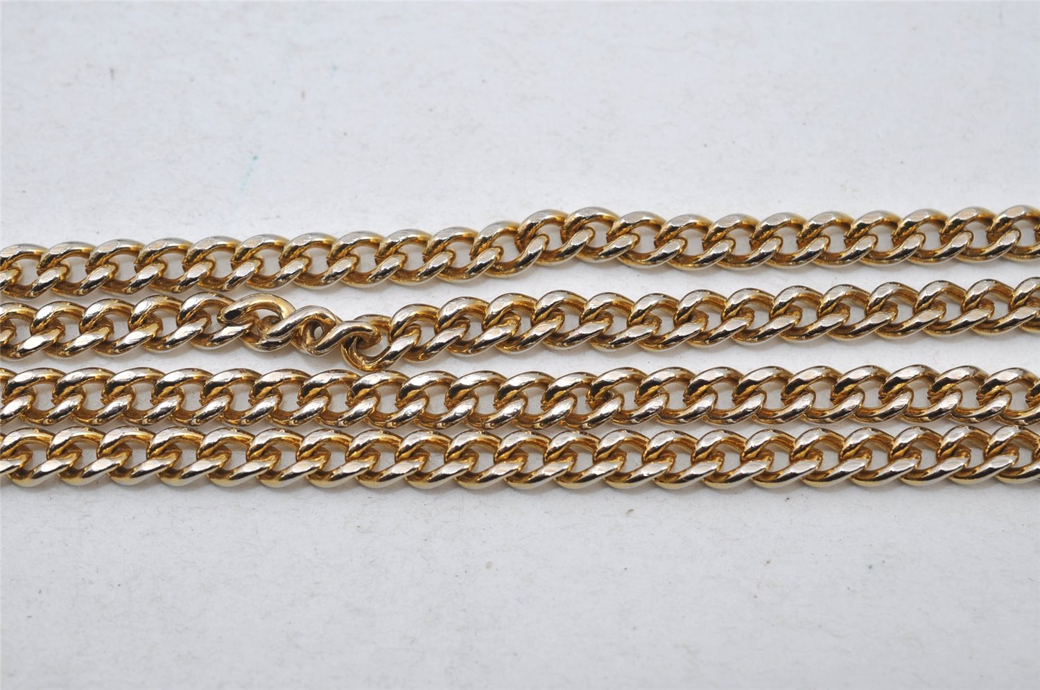 Authentic Christian Dior Honeycomb Chain Shoulder Bag PVC Leather Beige 7683I