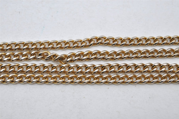 Authentic Christian Dior Honeycomb Chain Shoulder Bag PVC Leather Beige 7683I