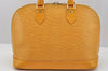 Authentic Louis Vuitton Epi Alma PM Hand Bag Yellow M52149 LV 7686I
