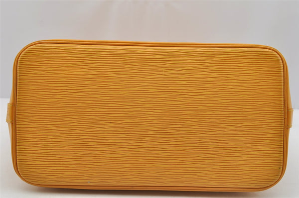 Authentic Louis Vuitton Epi Alma PM Hand Bag Yellow M52149 LV 7686I