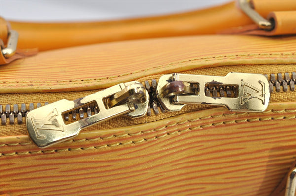 Authentic Louis Vuitton Epi Alma PM Hand Bag Yellow M52149 LV 7686I