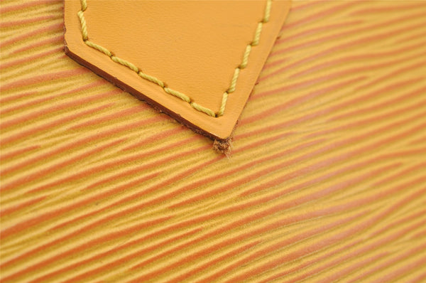 Authentic Louis Vuitton Epi Alma PM Hand Bag Yellow M52149 LV 7686I