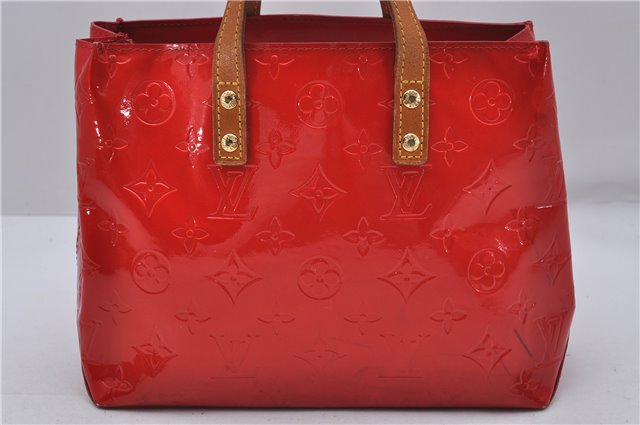 Authentic Louis Vuitton Vernis Reade PM Hand Bag Red M91088 LV 7687D