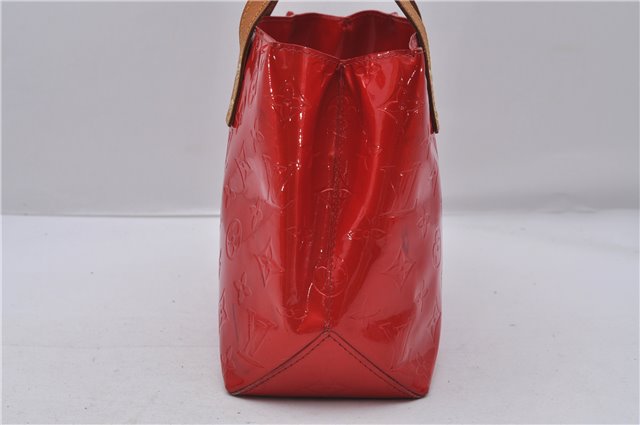 Authentic Louis Vuitton Vernis Reade PM Hand Bag Red M91088 LV 7687D