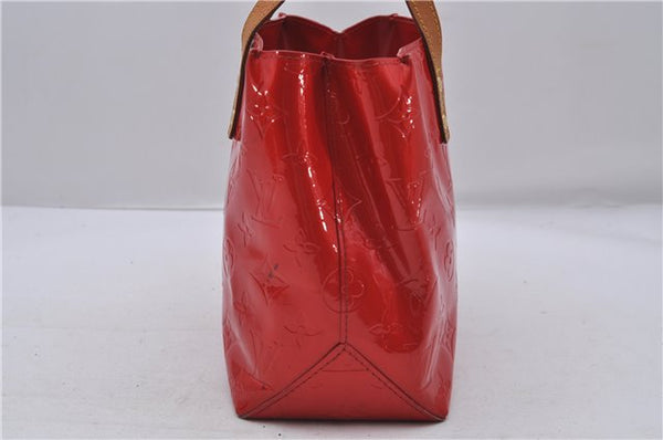 Authentic Louis Vuitton Vernis Reade PM Hand Bag Red M91088 LV 7687D