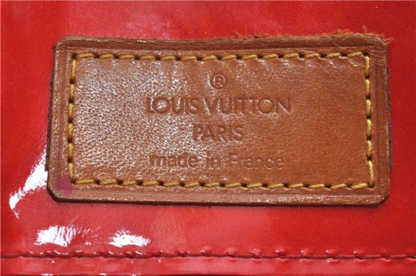 Authentic Louis Vuitton Vernis Reade PM Hand Bag Red M91088 LV 7687D