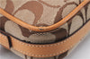 Authentic COACH Signature Shoulder Cross Bag Canvas Leather 6616 Brown 7687E