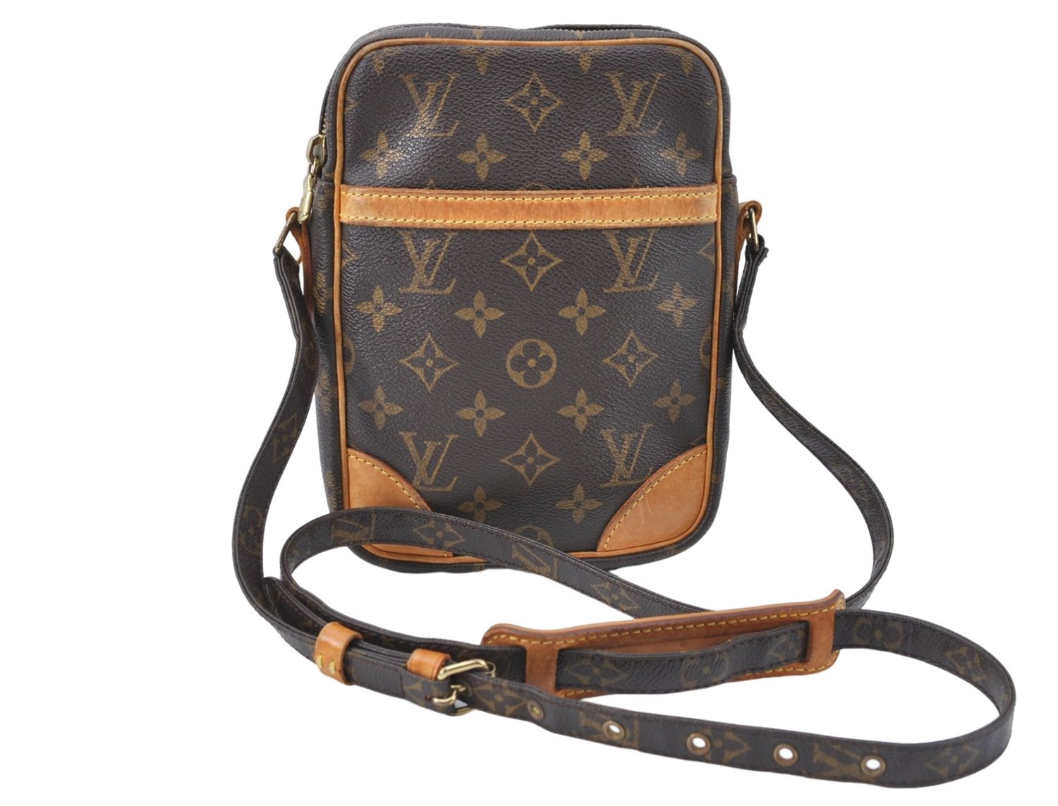 Authentic Louis Vuitton Monogram Danube Shoulder Cross Body Bag M45266 LV 7688B