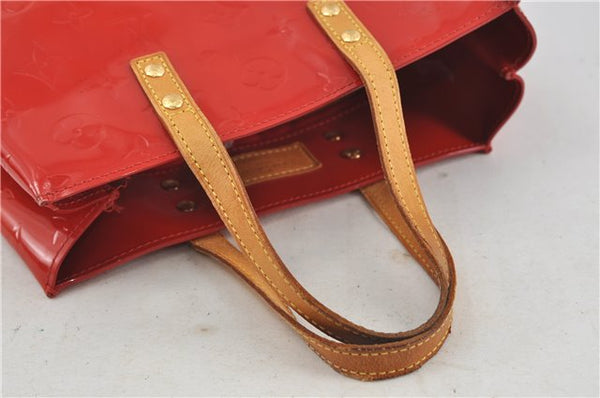 Authentic Louis Vuitton Vernis Reade PM Hand Bag Red M91088 LV 7688D