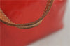 Authentic Louis Vuitton Vernis Reade PM Hand Bag Red M91088 LV 7688D