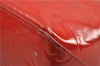 Authentic Louis Vuitton Vernis Reade PM Hand Bag Red M91088 LV 7688D