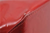 Authentic Louis Vuitton Vernis Reade PM Hand Bag Red M91088 LV 7688D