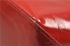 Authentic Louis Vuitton Vernis Reade PM Hand Bag Red M91088 LV 7688D