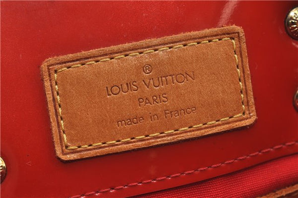 Authentic Louis Vuitton Vernis Reade PM Hand Bag Red M91088 LV 7688D