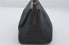 Authentic FENDI Zucchino Mamma Baguette Shoulder Bag Canvas Suede Gray 7690E