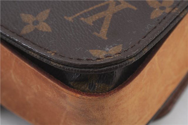 Auth LOUIS VUITTON Monogram Cartouchiere MM Shoulder Cross Bag M51253 LV 7691C