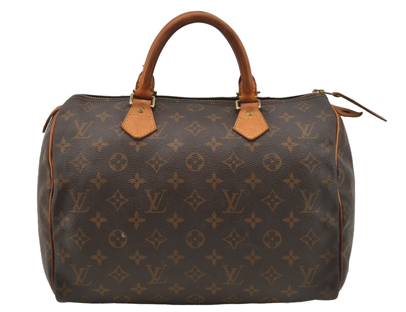 Authentic Louis Vuitton Monogram Speedy 30 Hand Boston Bag M41526 LV 7693I