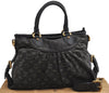 Auth Louis Vuitton Monogram Denim Neo Cabby MM 2Way Hand Bag M95351 Black 7694F