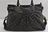 Auth Louis Vuitton Monogram Denim Neo Cabby MM 2Way Hand Bag M95351 Black 7694F